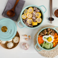 Top sellers 2021 macaron style muebles de cocina ceramic soup & stock pots cooking set food warmer casserole